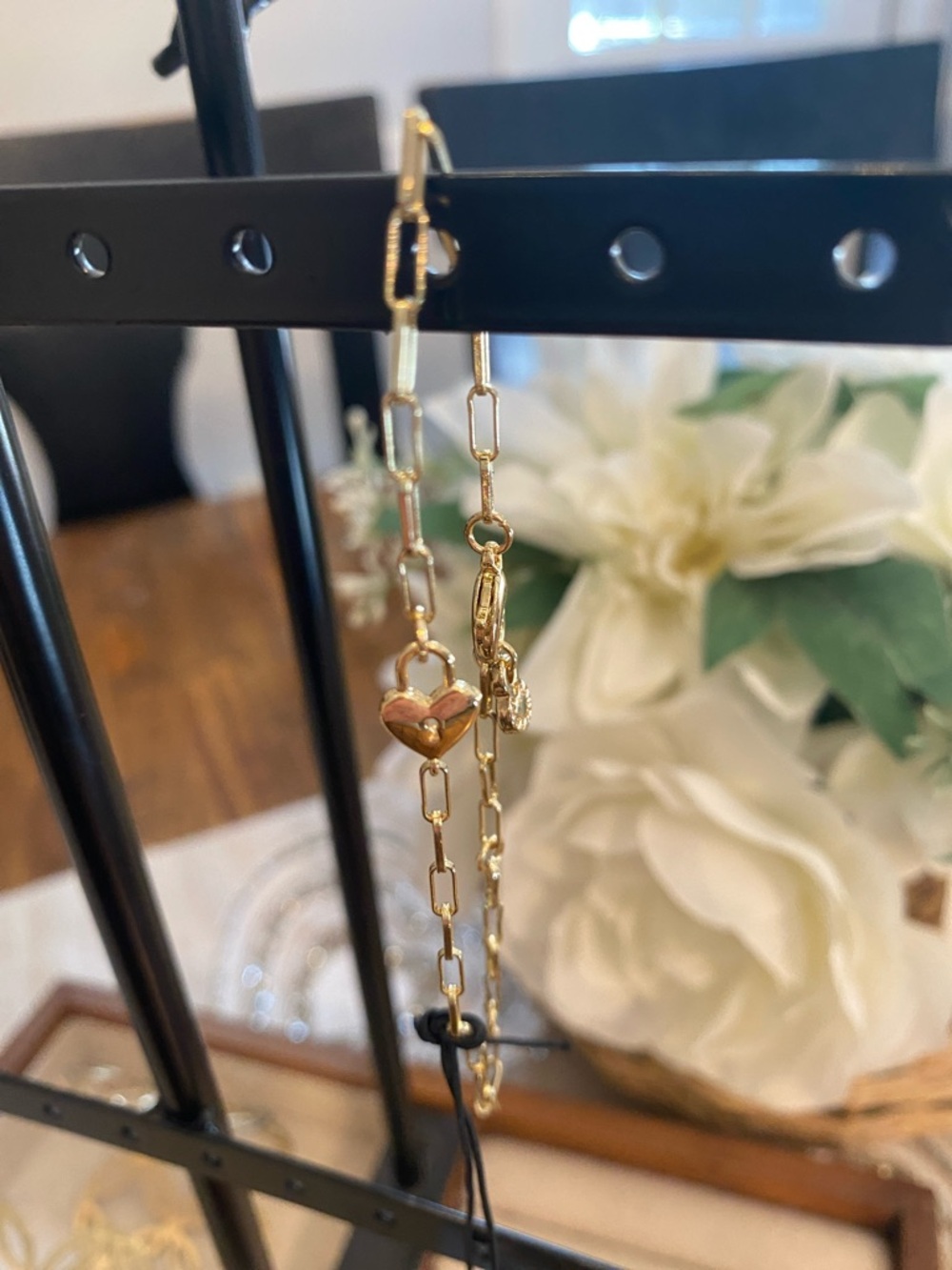 BaubleBar Gold Padlock Heart Bracelet - Picture 4 of 4